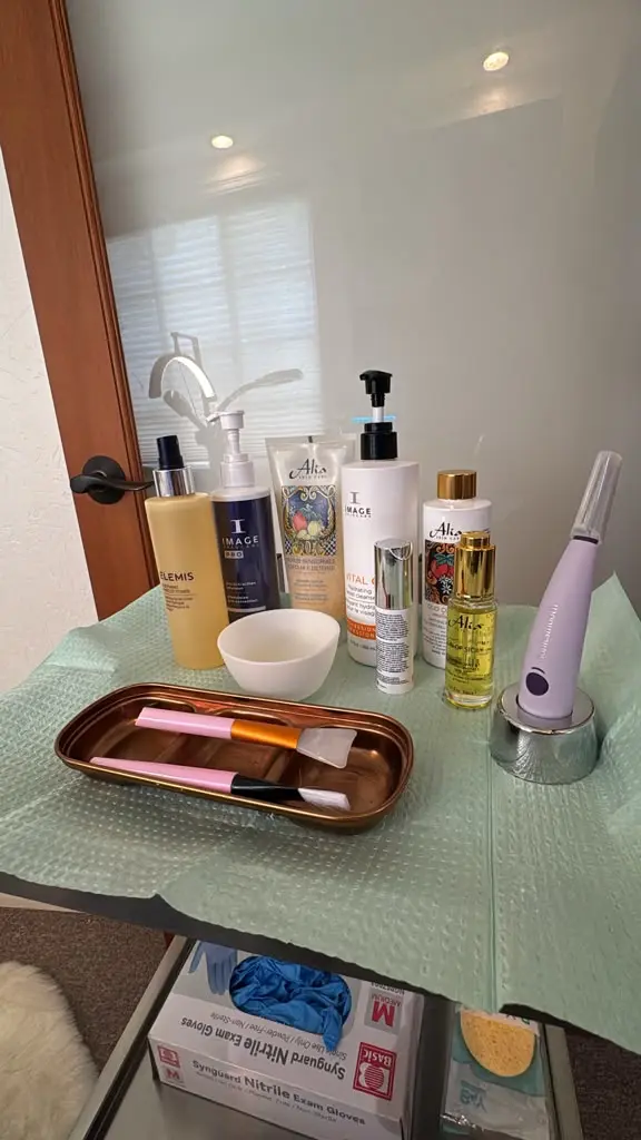 Skincare products and treatment tools